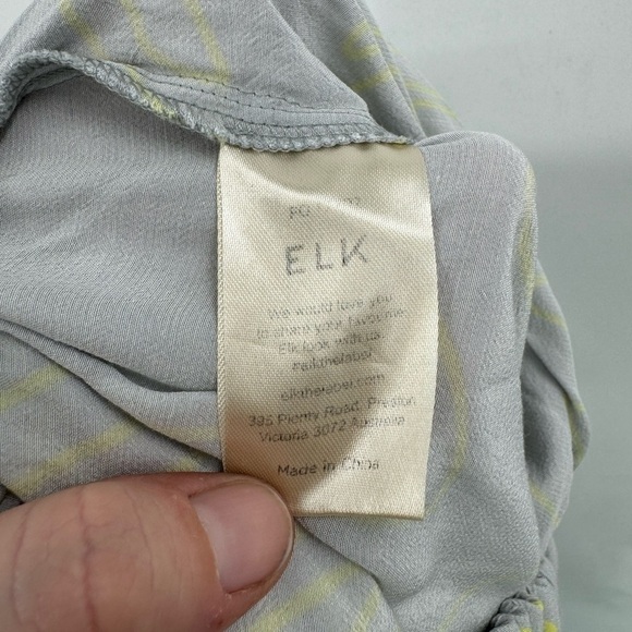 Elk Sentosa Hand Print RTR Wide Flowy Assymetrical Leg Women Small Pants - Picture 9 of 12